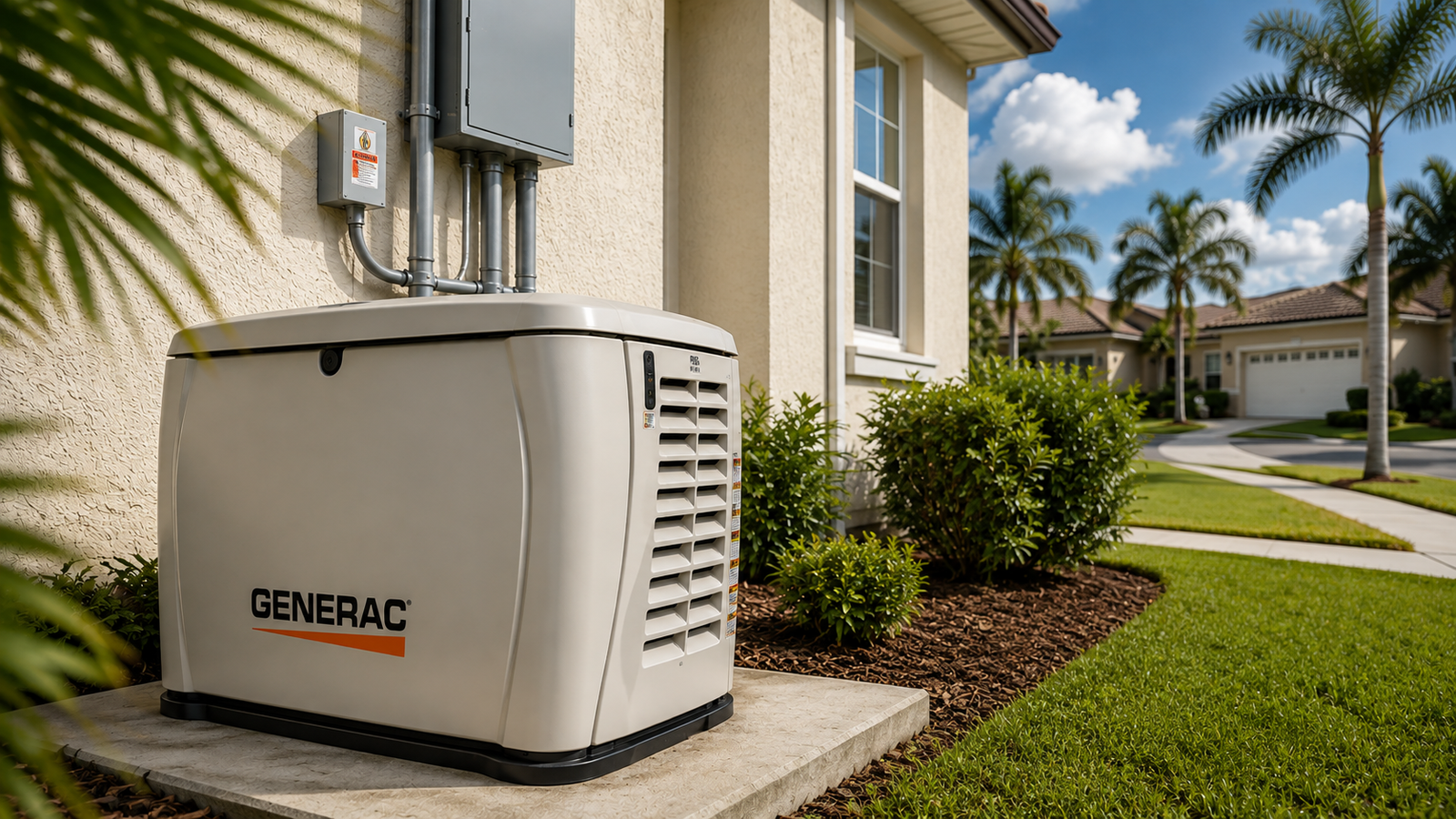 Generac standby generator installation project in South Florida